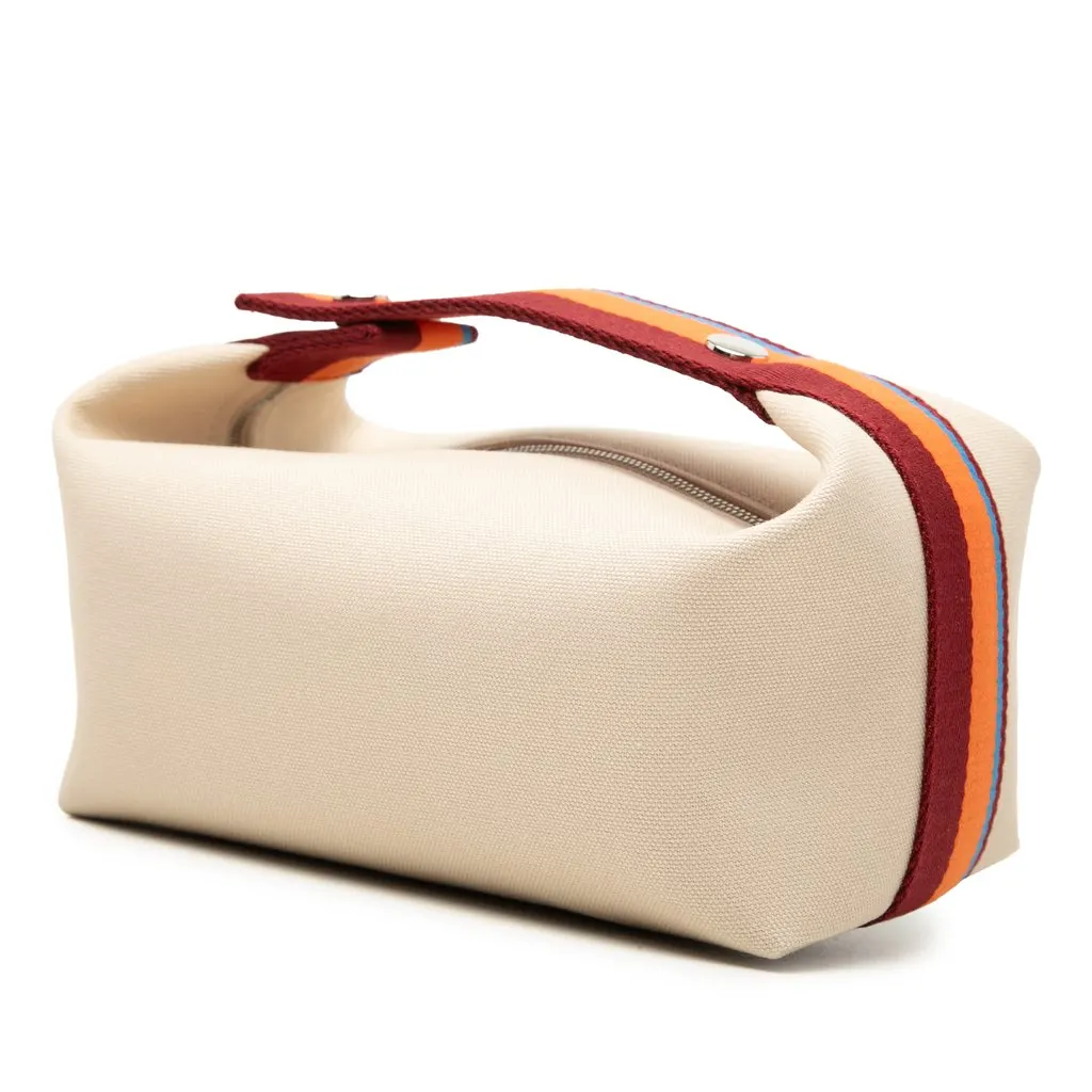 Hermès Small Toile Bride A Brac H Pavillon Case Brown Very good - Back View