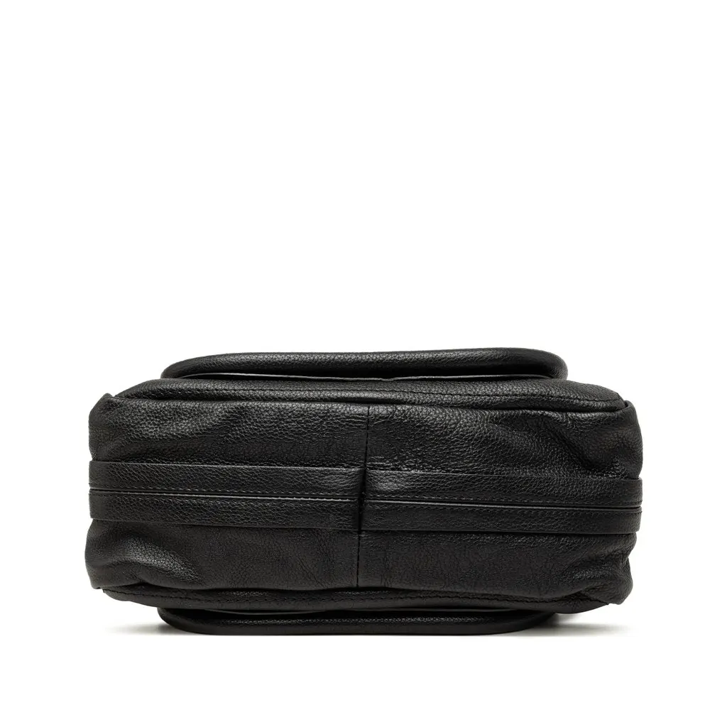 Chloé Small Pebbled Leather Paraty Satchel Black Leather Very good - Inside View