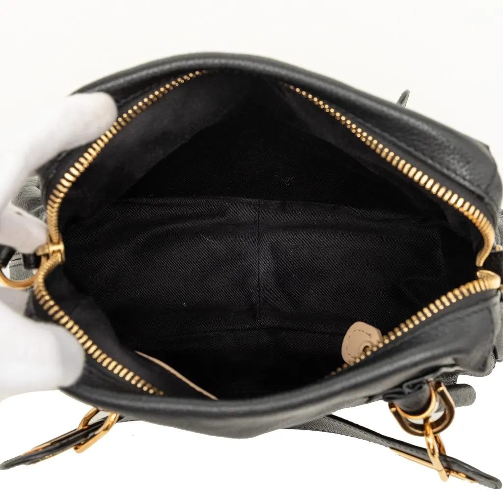 Chloé Small Pebbled Leather Paraty Satchel Black Leather Very good - Model View