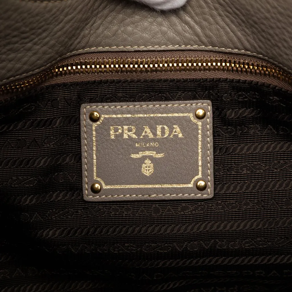 Prada Vitello Daino Shoulder Bag Brown Leather Good - Box View