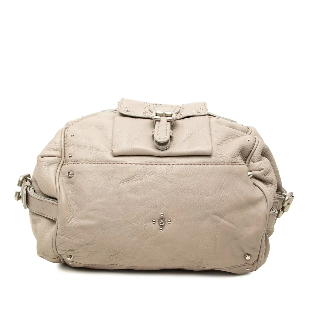 Chloé Leather Paddington Handbag Grey Leather Good - Inside View
