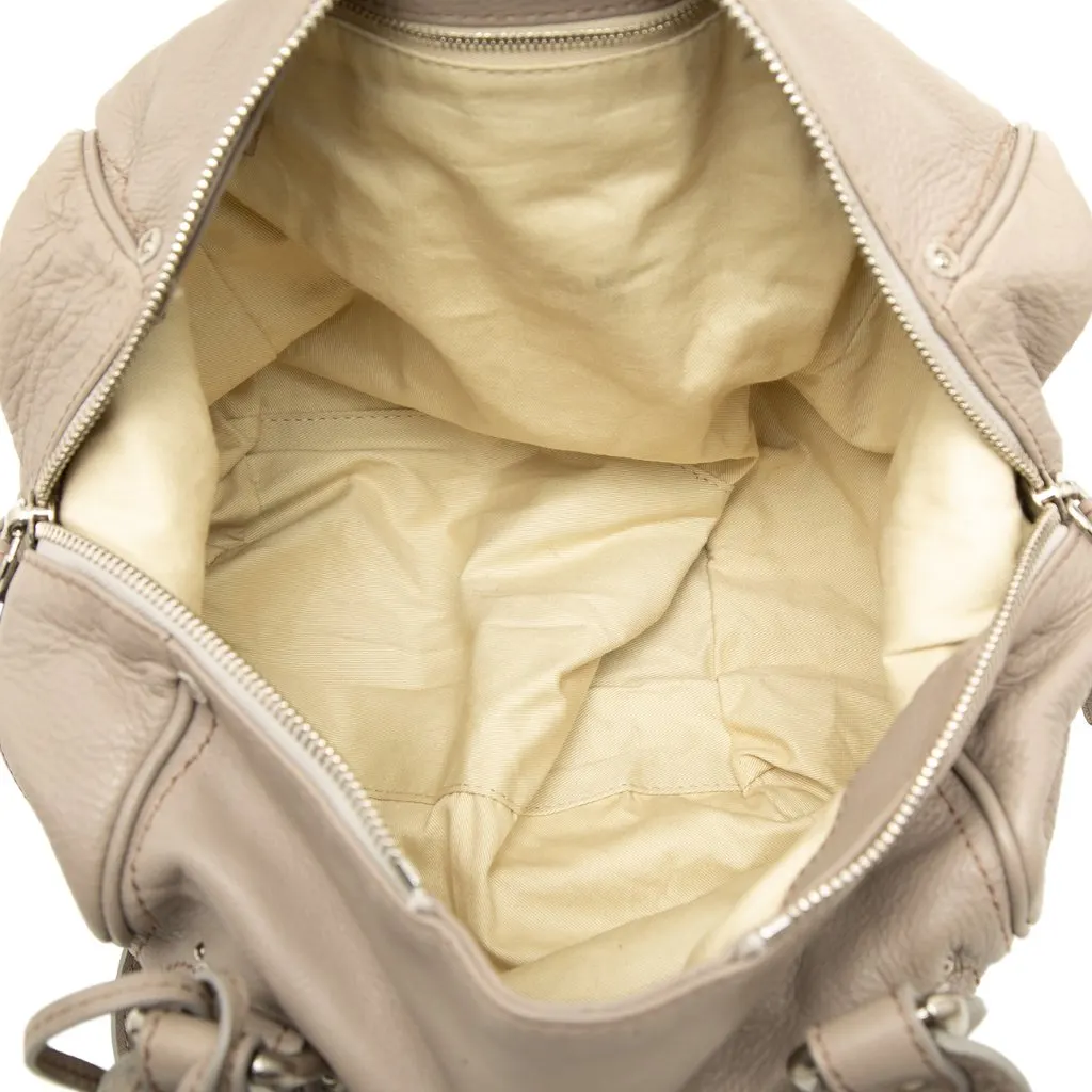 Chloé Leather Paddington Handbag Grey Leather Good - Model View