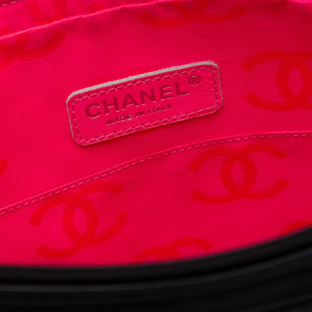 Chanel Large Quilted Lambskin Cambon Ligne Crossbody Black Leather Very good - Box View