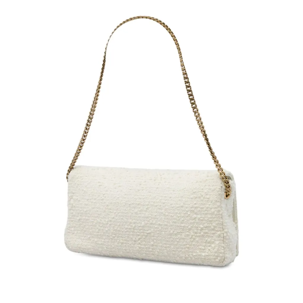Saint Laurent Tweed Monogram Kate 99 Tassel Bag White Very good - Back View