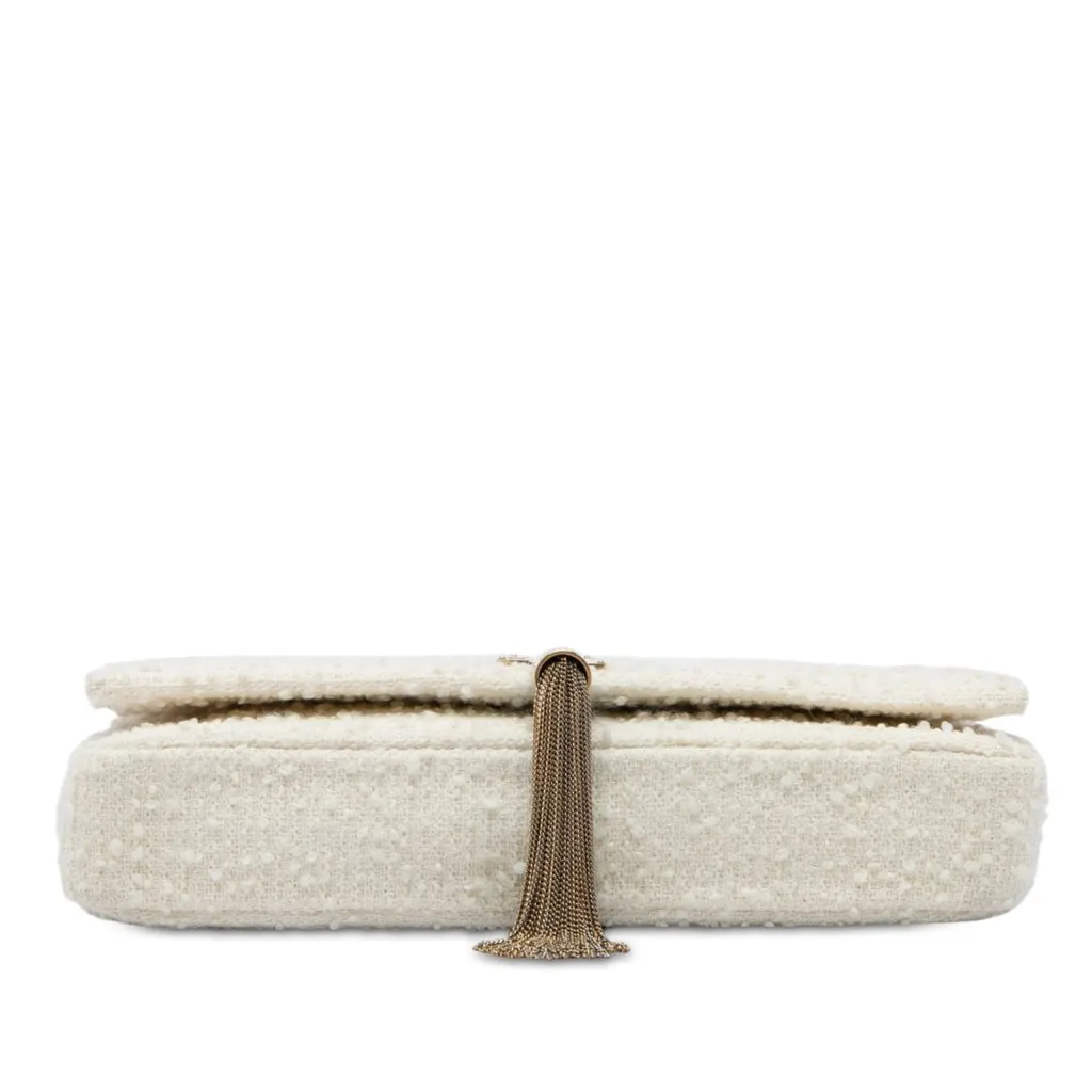Saint Laurent Tweed Monogram Kate 99 Tassel Bag White Very good - Inside View