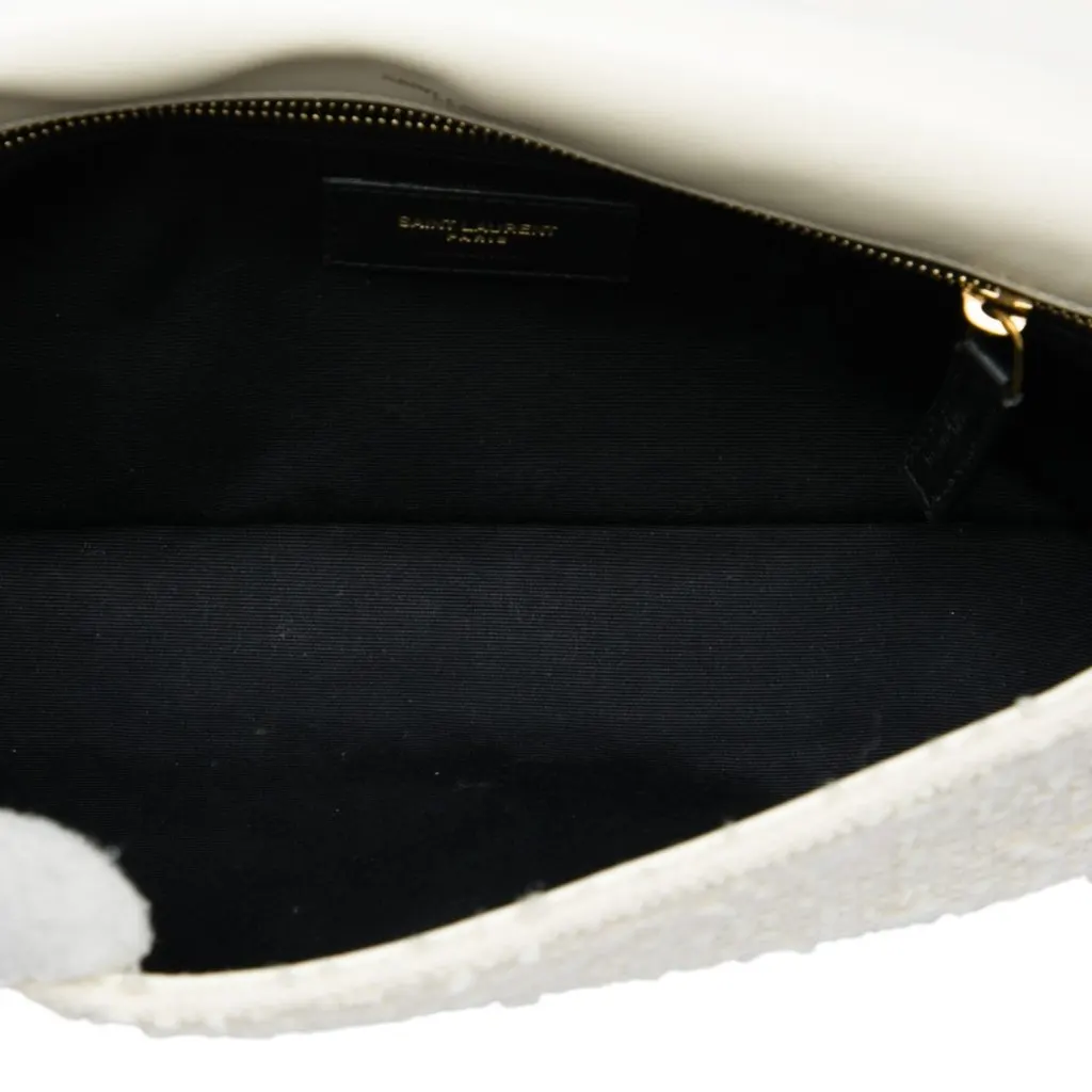 Saint Laurent Tweed Monogram Kate 99 Tassel Bag White Very good - Model View