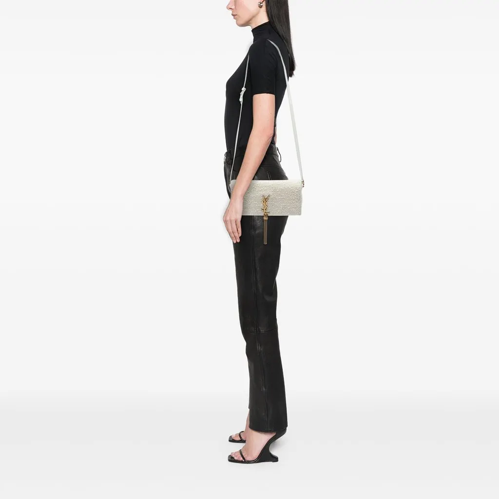 Saint Laurent Tweed Monogram Kate 99 Tassel Bag White Very good - Box View