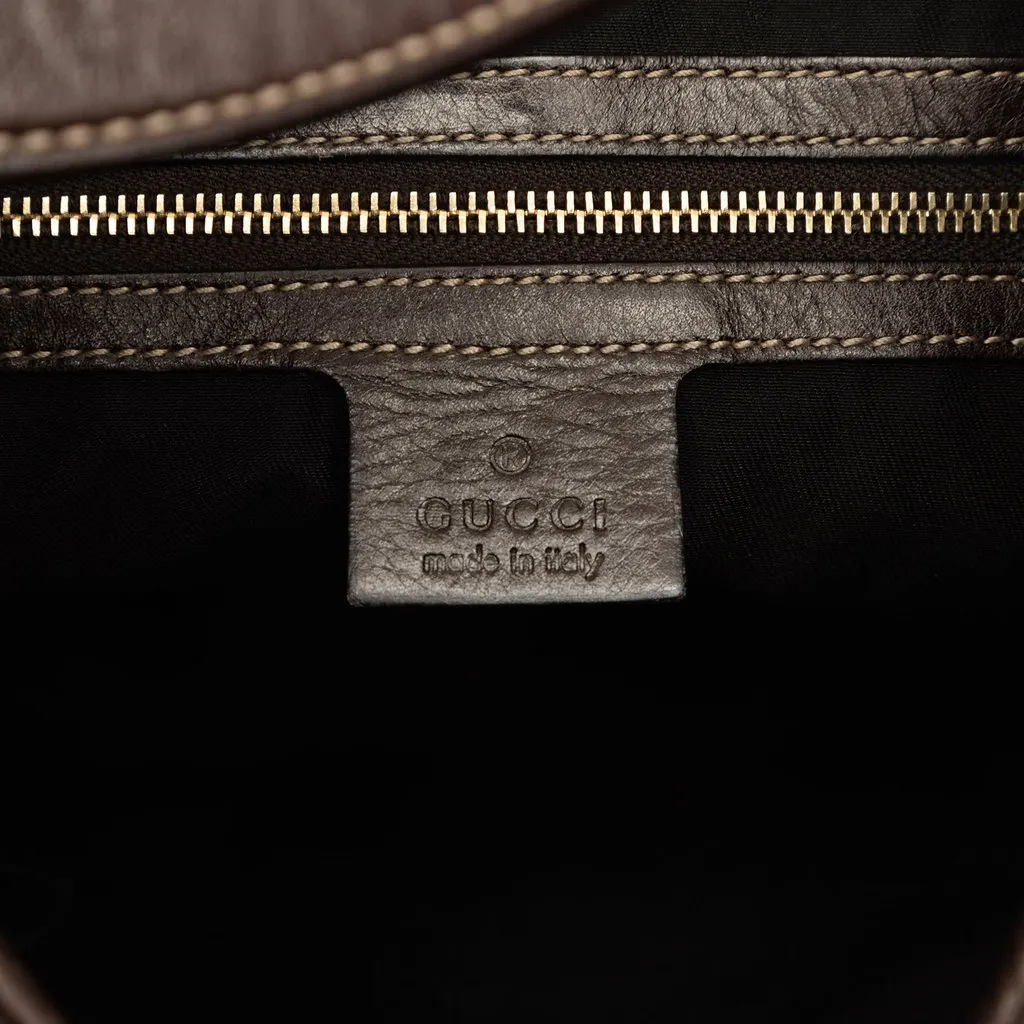 Gucci Horsebit Canvas Jackie O Bouvier Hobo Black Canvas Good - Box View