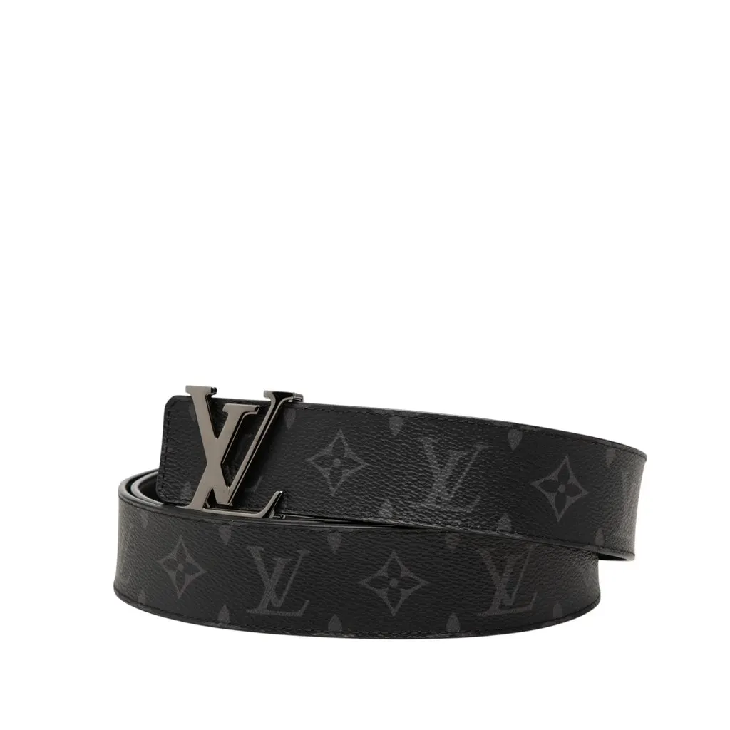 Louis Vuitton Monogram Eclipse LV Initiales Reversible Belt Black Very good - Back View