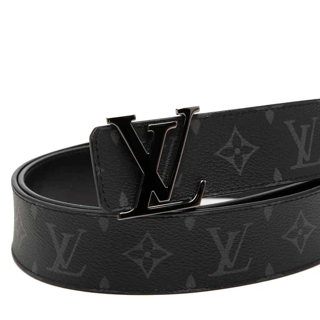 Louis Vuitton Monogram Eclipse LV Initiales Reversible Belt Black Very good - Model View