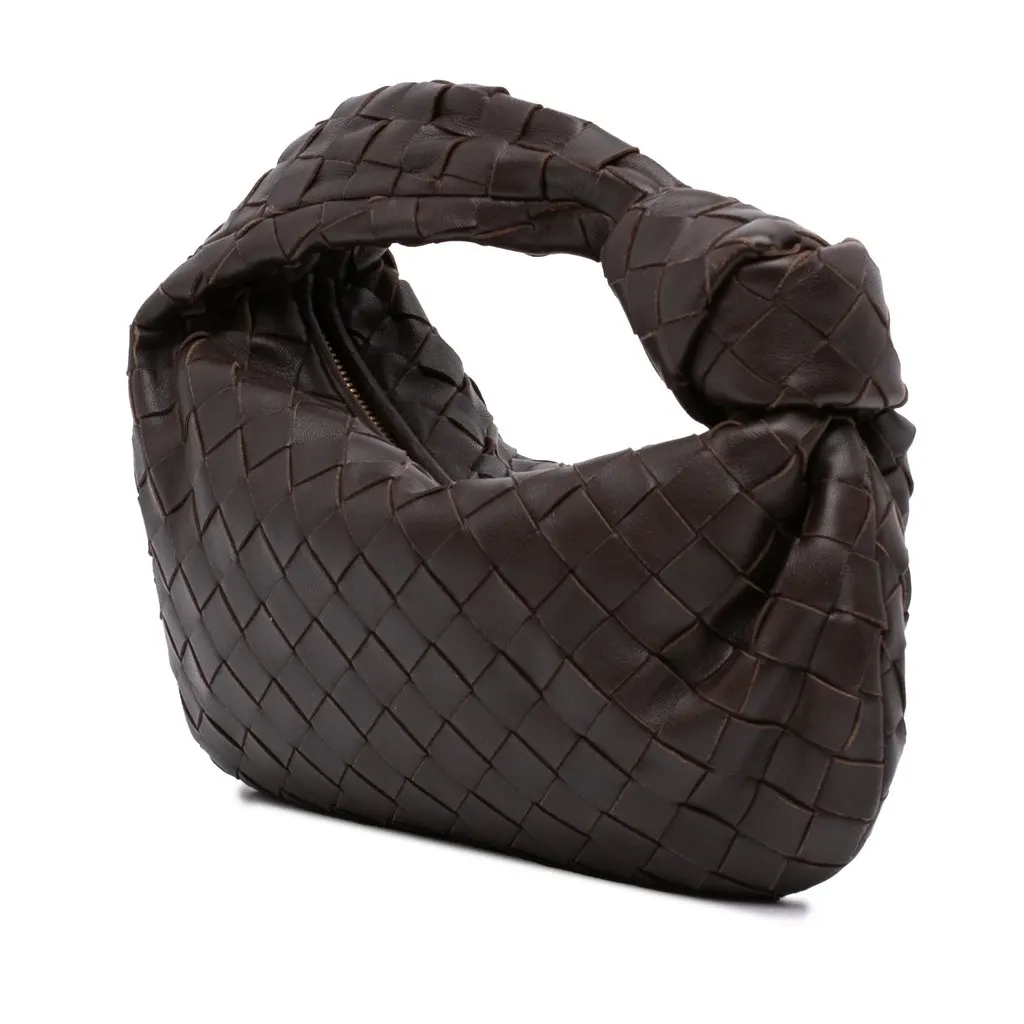 Bottega Veneta Mini Nappa Intrecciato Jodie Brown Leather Very good - Back View
