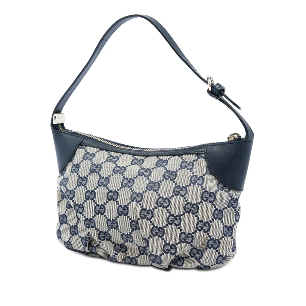 Gucci GG Canvas Web Handbag Beige Very good - Back View