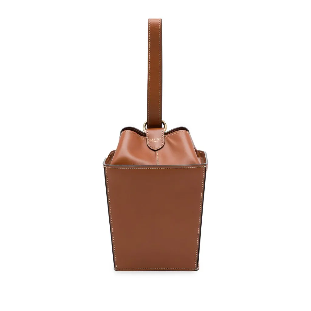 Celine Leather Strap Box Bag Brown Leather Very good - Front View