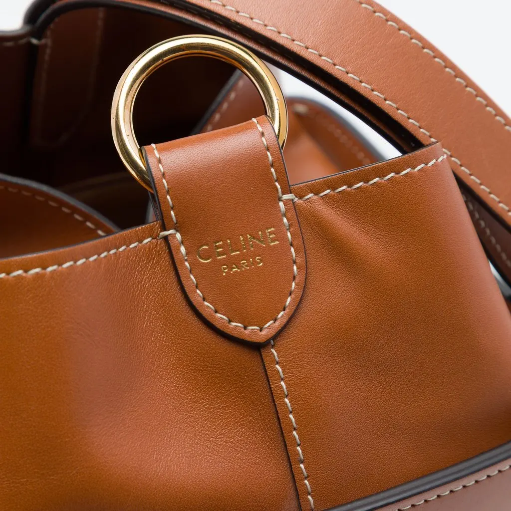 Celine Leather Strap Box Bag Brown Leather Very good - Box View
