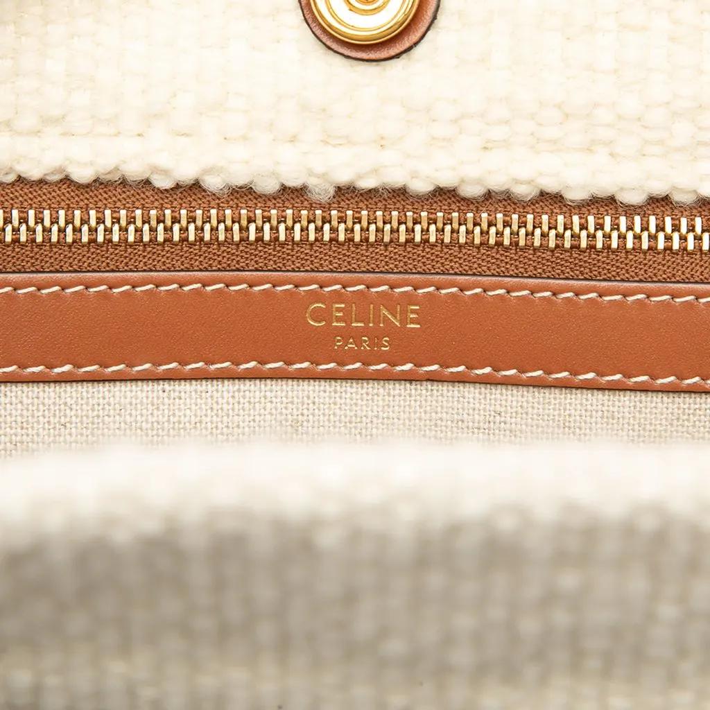 Celine Canvas Plein Soleil Square Cabas Tote Beige Very good - Box View