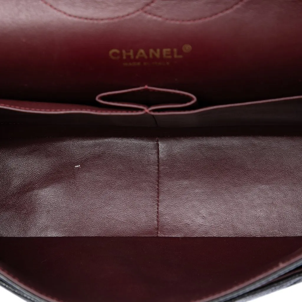 Chanel Jumbo Classic Caviar Double Flap Black Leather Good - Model View