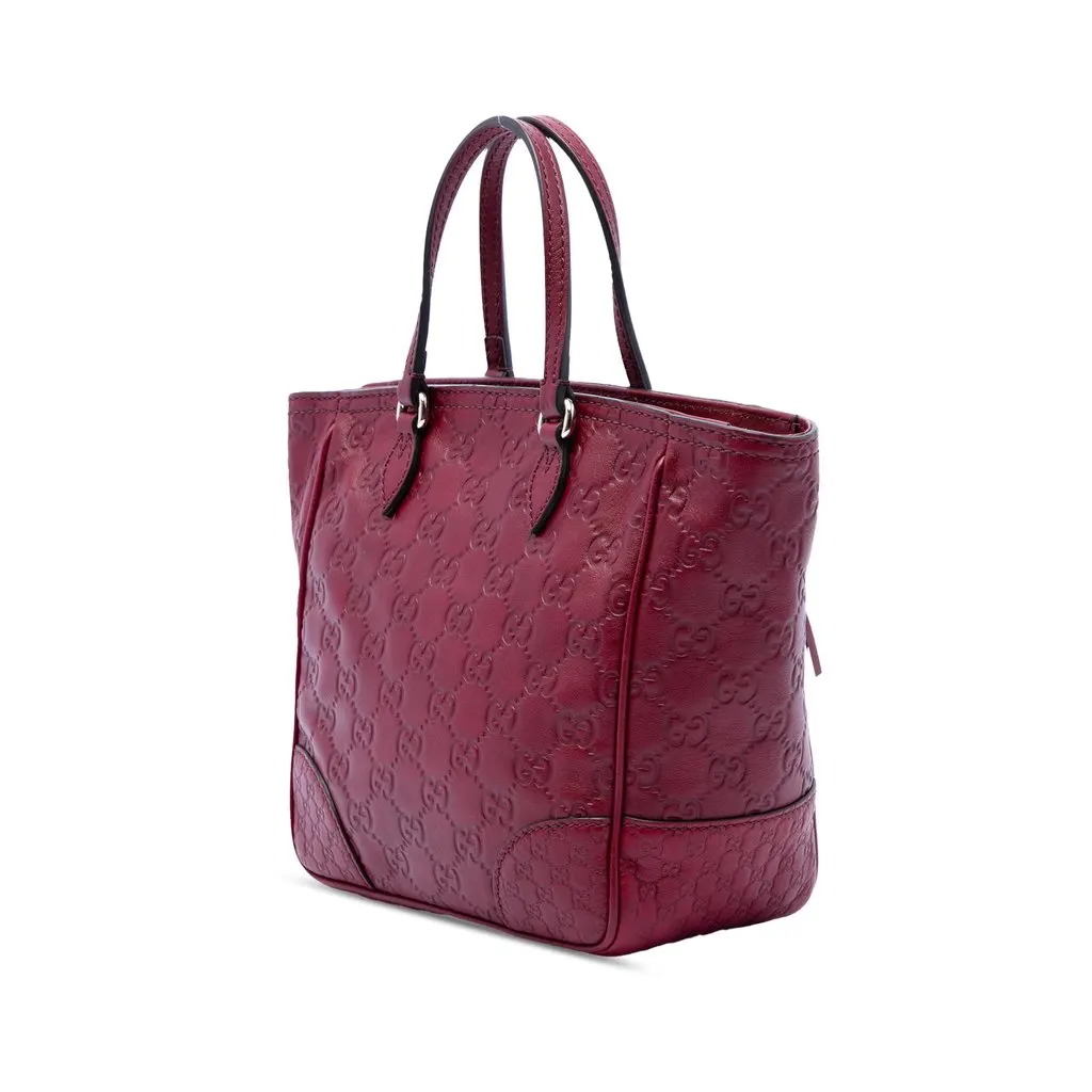 Gucci Small Guccissima Bree Satchel Red Leather Very good - Back View