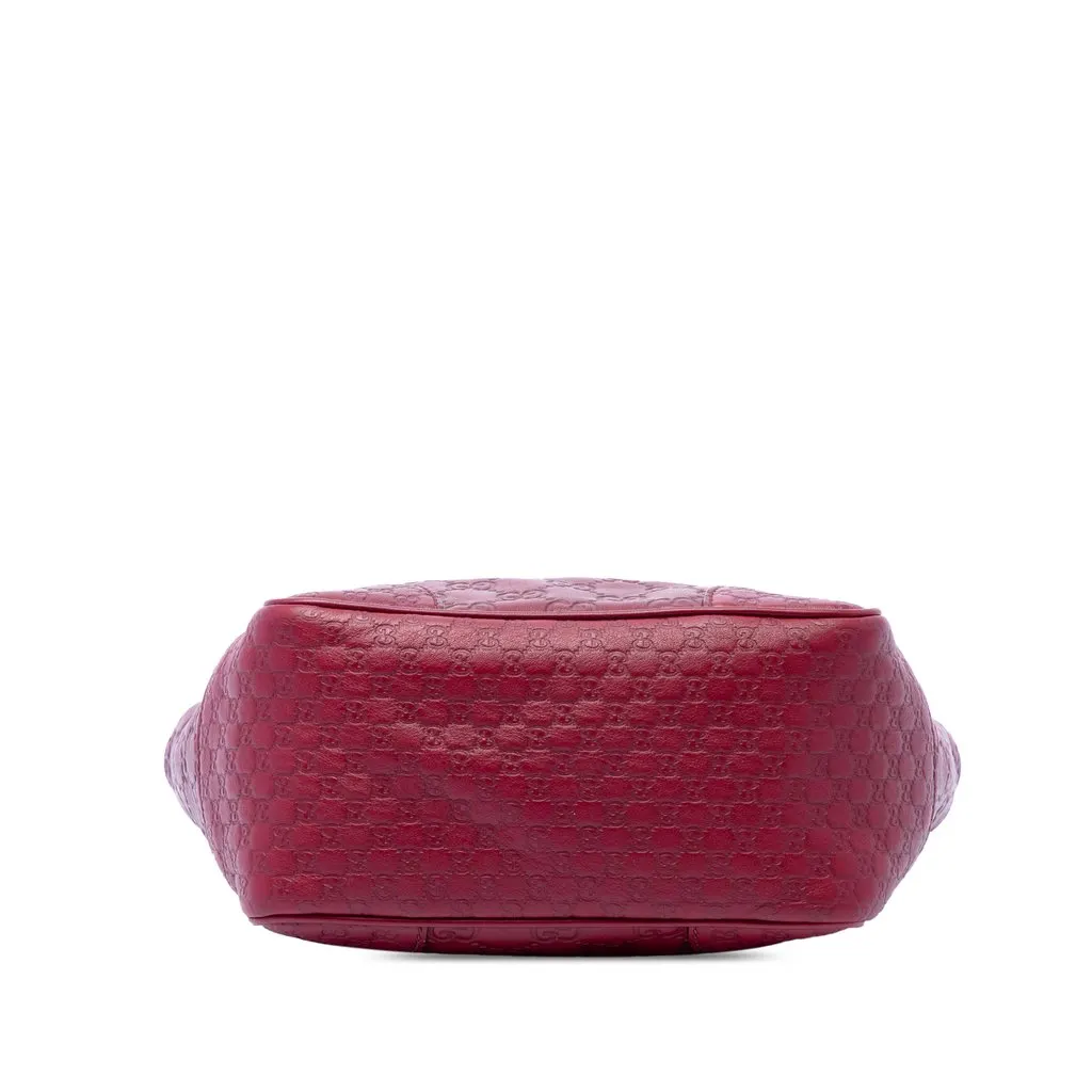 Gucci Small Guccissima Bree Satchel Red Leather Very good - Inside View