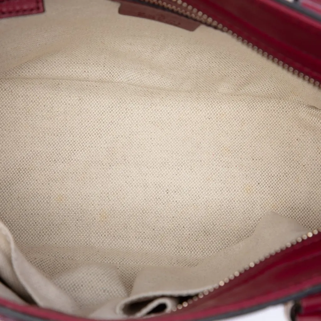 Gucci Small Guccissima Bree Satchel Red Leather Very good - Model View