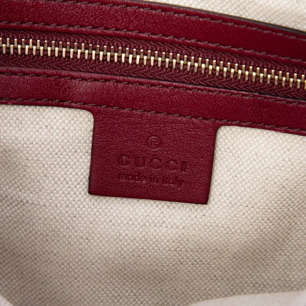 Gucci Small Guccissima Bree Satchel Red Leather Very good - Box View
