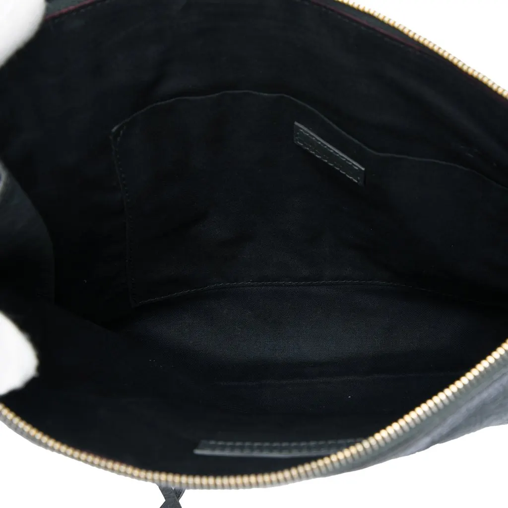 Balenciaga Lambskin Motocross Classic Zip Around Flat Clutch MultiColor Leather Very good - Model View