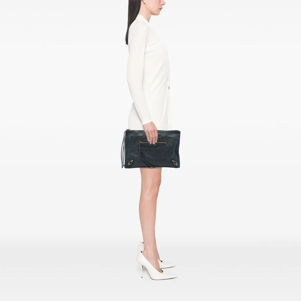 Balenciaga Lambskin Motocross Classic Zip Around Flat Clutch MultiColor Leather Very good - Box View