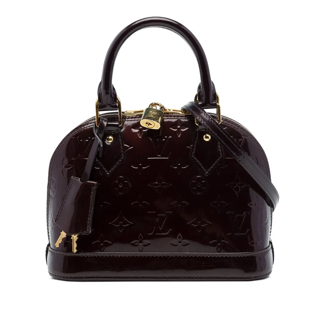 Louis Vuitton Monogram Vernis Alma BB Purple Leather Good - Front View