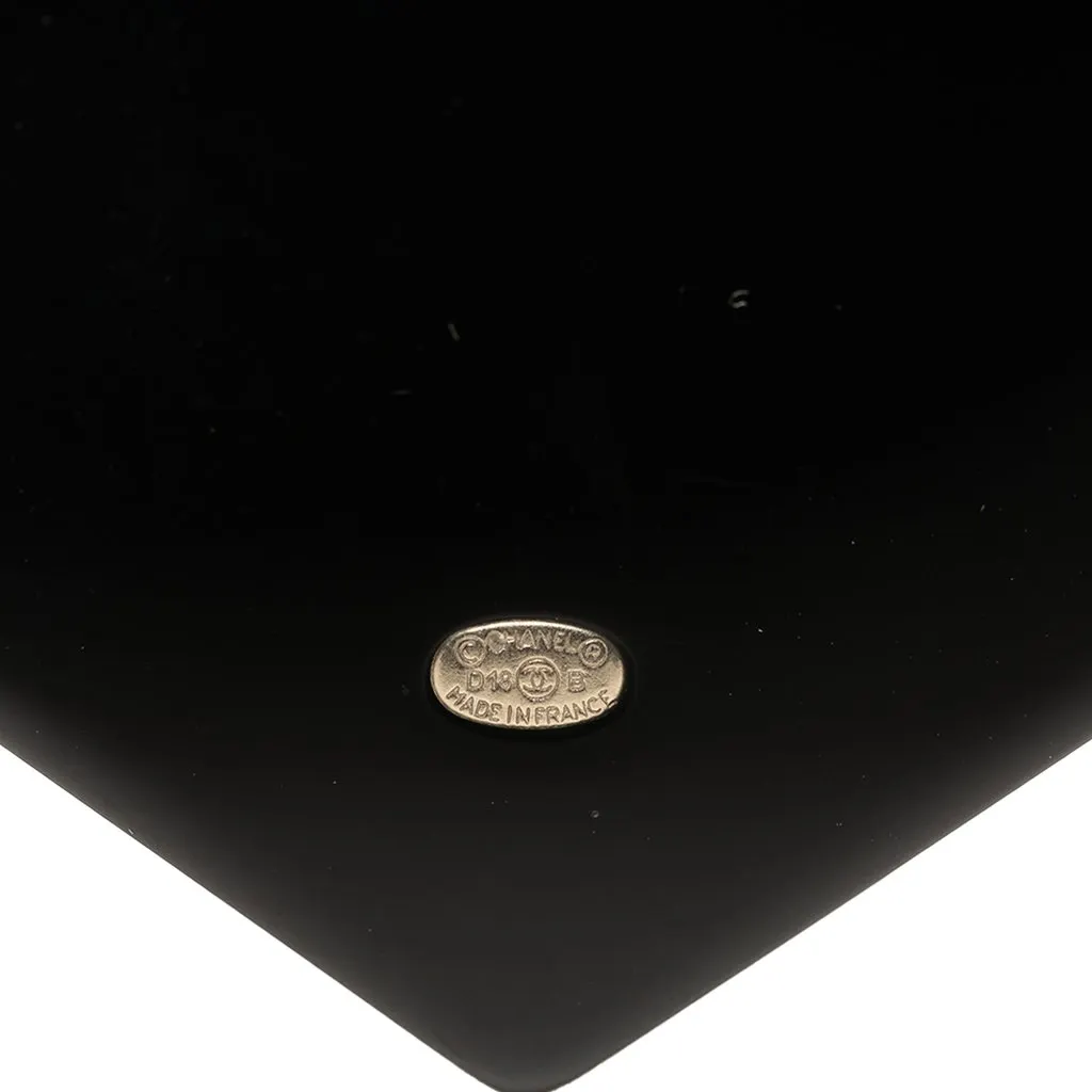Chanel CC Resin Strass and Faux Pearl Coco Neige Pin Brooch Black Plastic Very good - Inside View