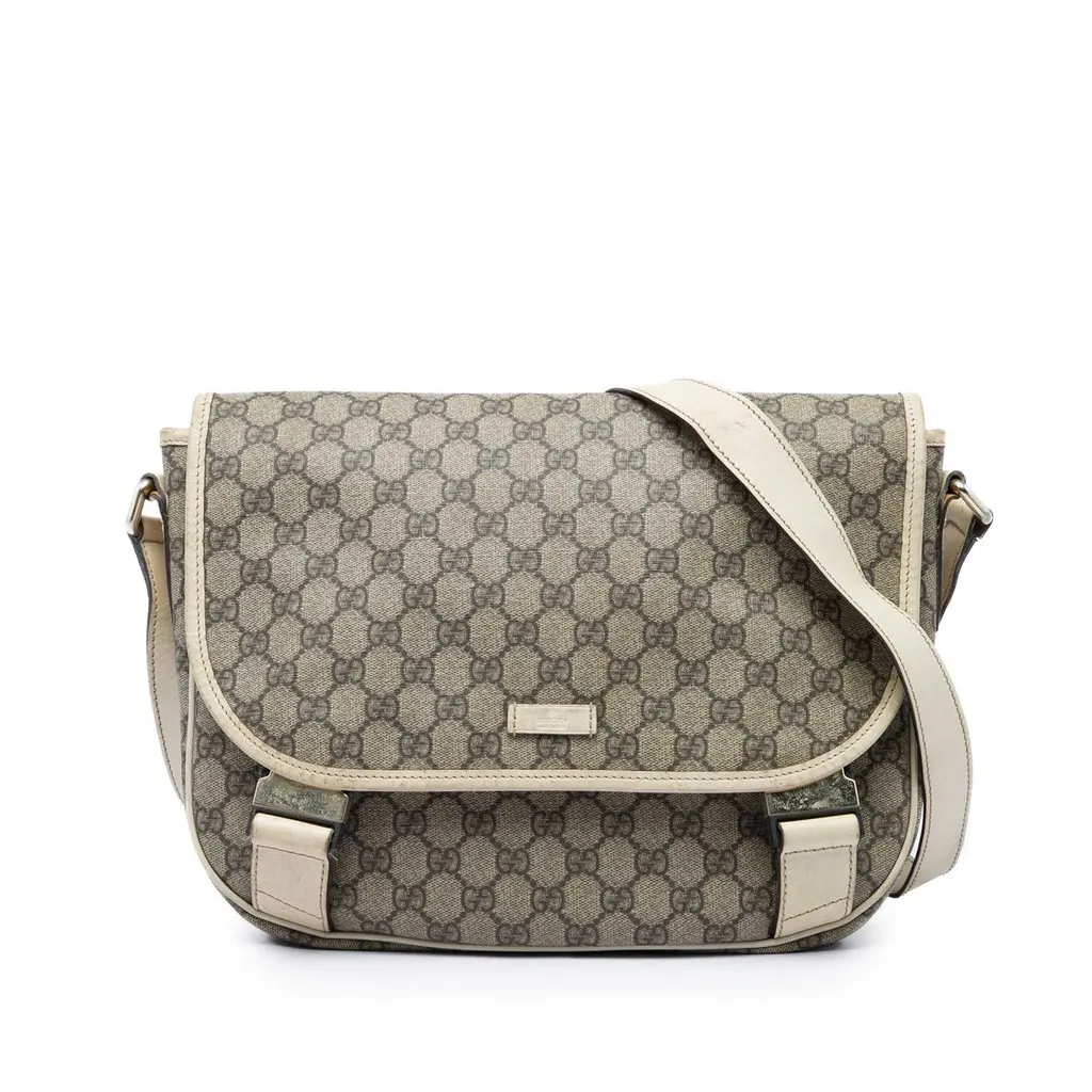 Gucci GG Supreme Crossbody Beige Very good - Front View