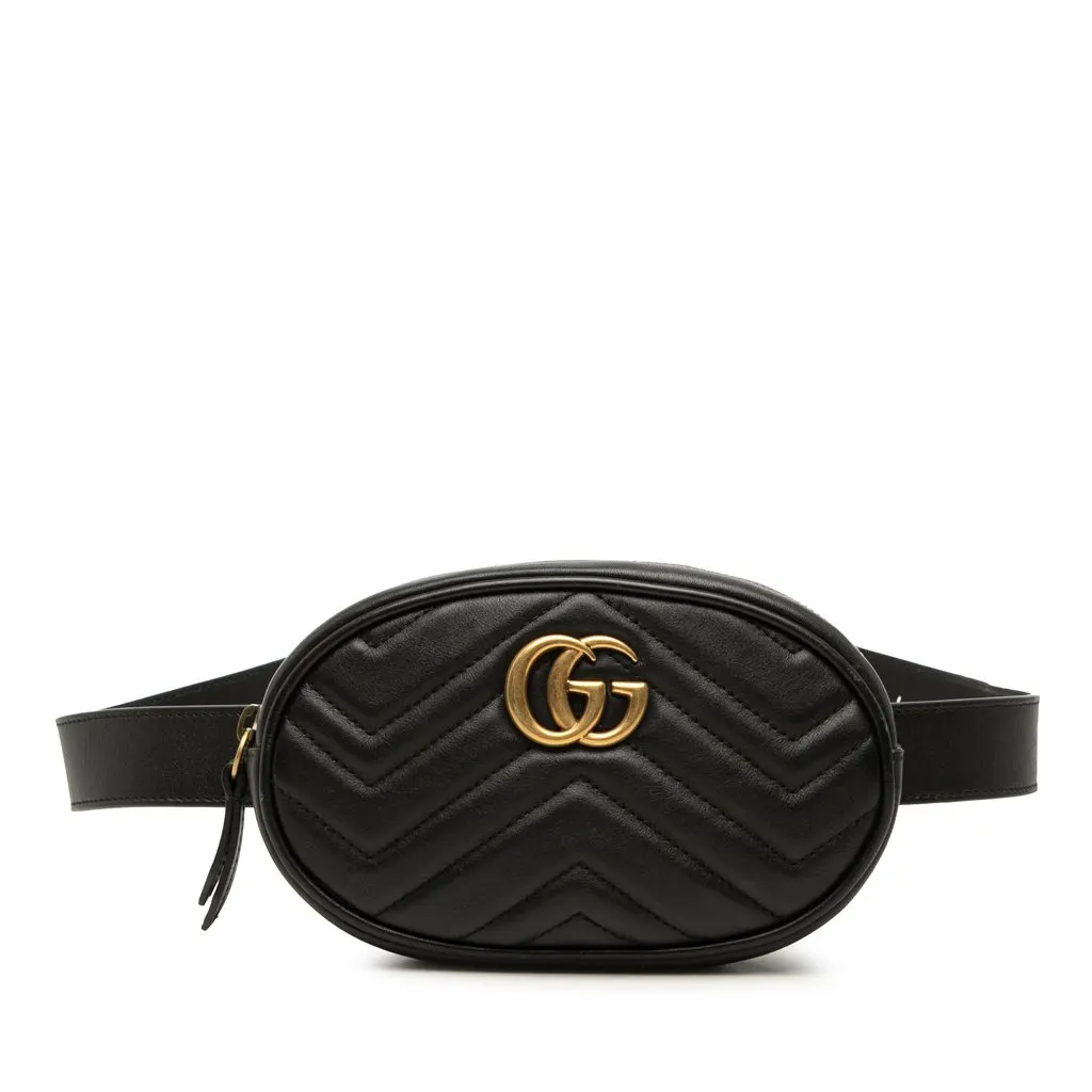 Gucci GG Marmont Matelasse Calfskin Belt Bag