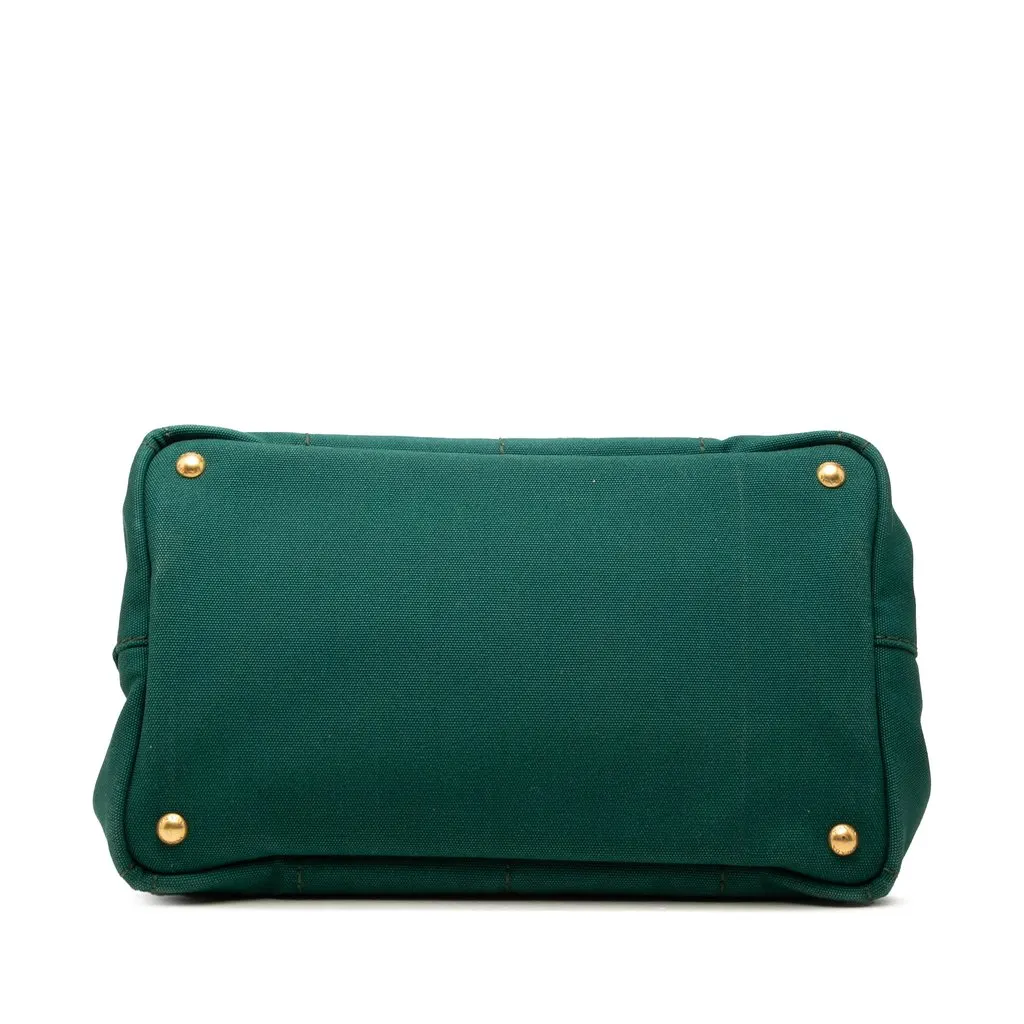 Prada Canvas Canapa Logo Tote Green Very good - Inside View