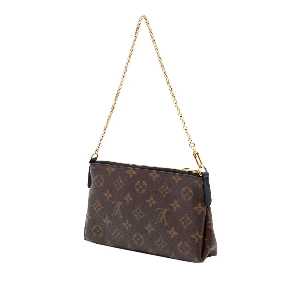 Louis Vuitton Monogram Pallas Clutch Brown Very good - Back View