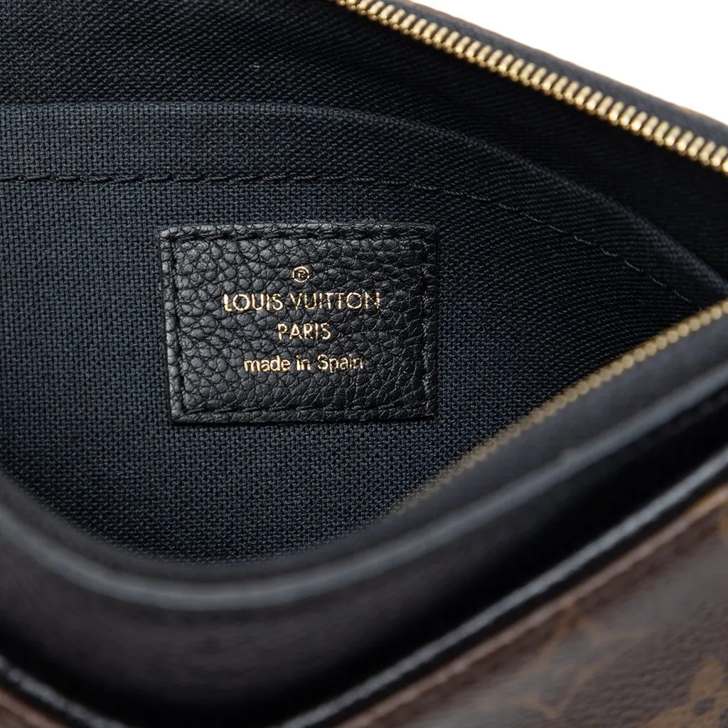 Louis Vuitton Monogram Pallas Clutch Brown Very good - Box View