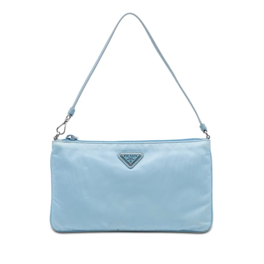 Prada Tessuto Pochette Blue Very good - Front View