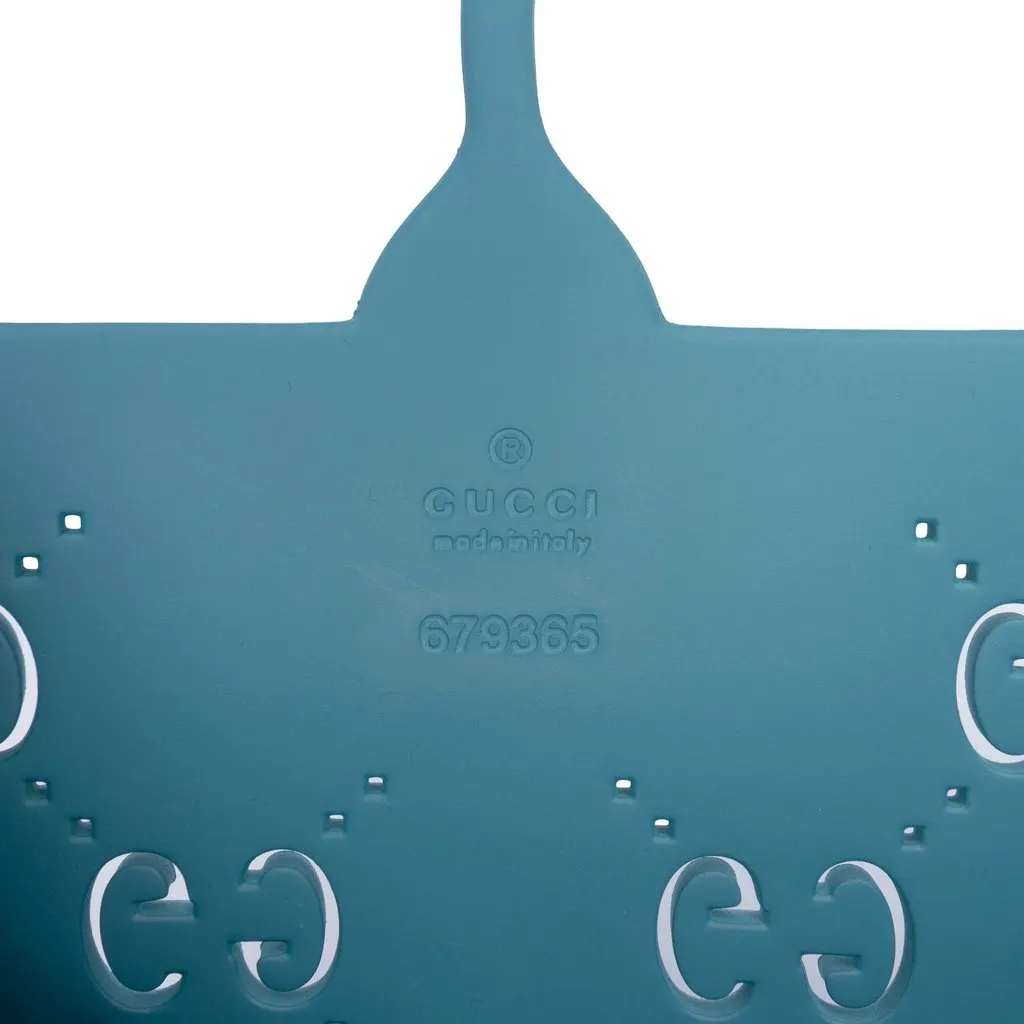 Gucci Kids GG Rubber Tote Blue Never worn - Box View