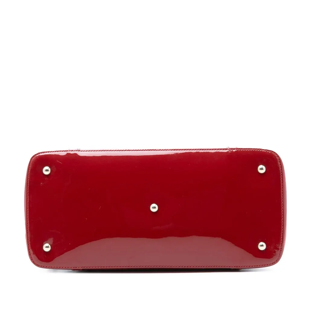 Gucci Large Microguccissima Patent Nice Dome Satchel Red Leather Very good - Inside View