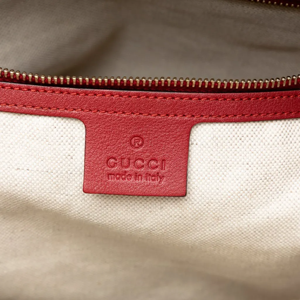 Gucci Large Microguccissima Patent Nice Dome Satchel Red Leather Very good - Box View