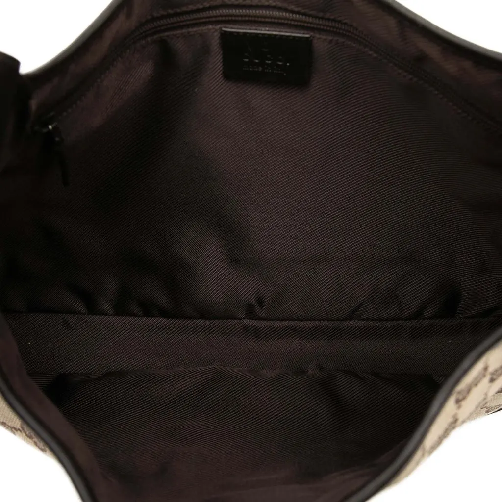 Gucci Medium GG Canvas Web Jackie Shoulder Bag Beige Very good - Model View