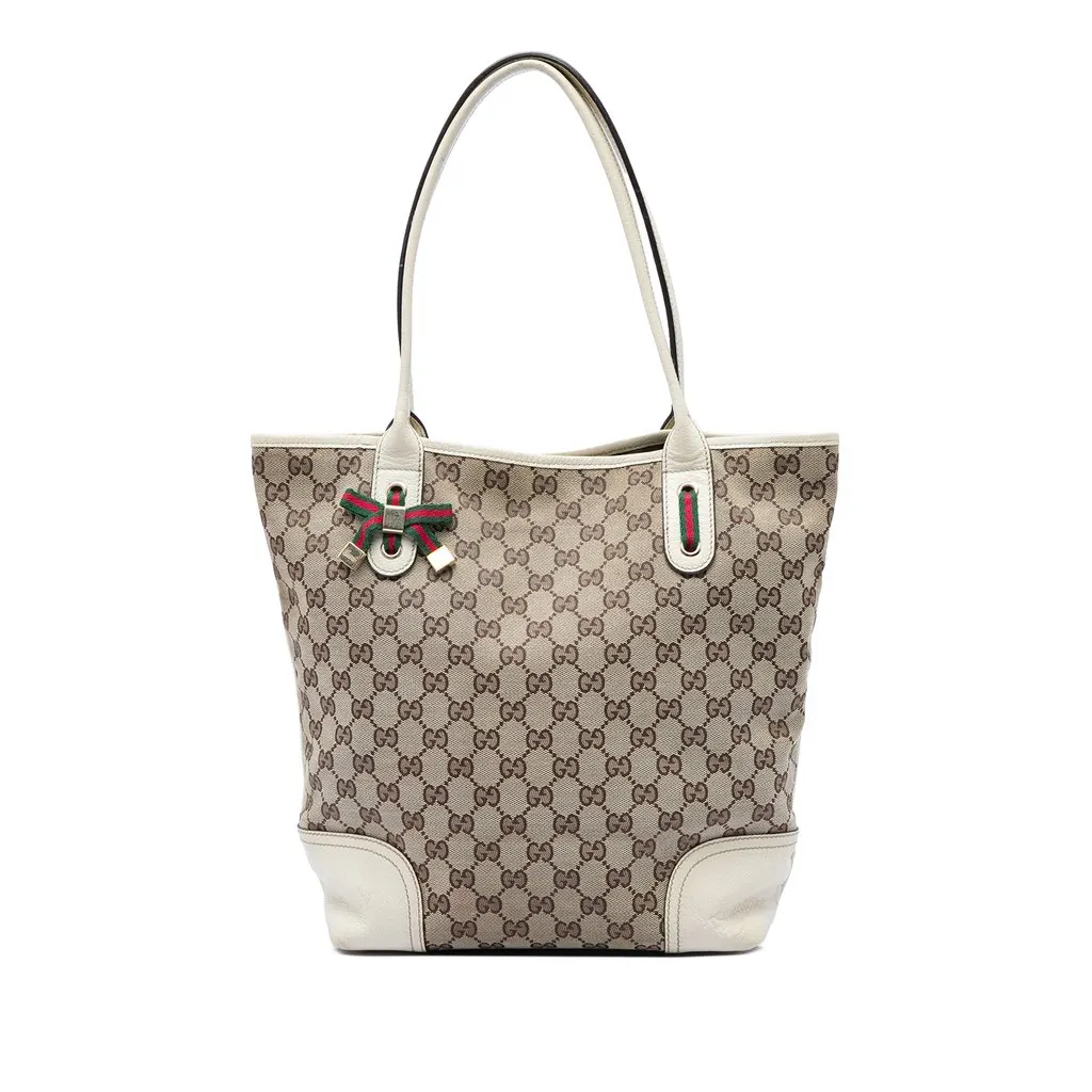 Gucci GG Canvas Princy Tote Beige Very good - Front View