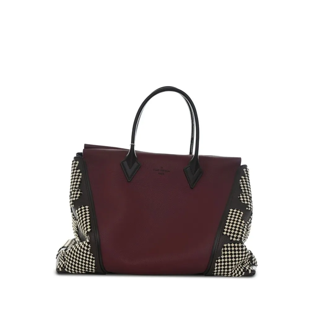 Louis Vuitton Veau Cachemire Patchwork W GM Tote Red Leather Very good - Front View