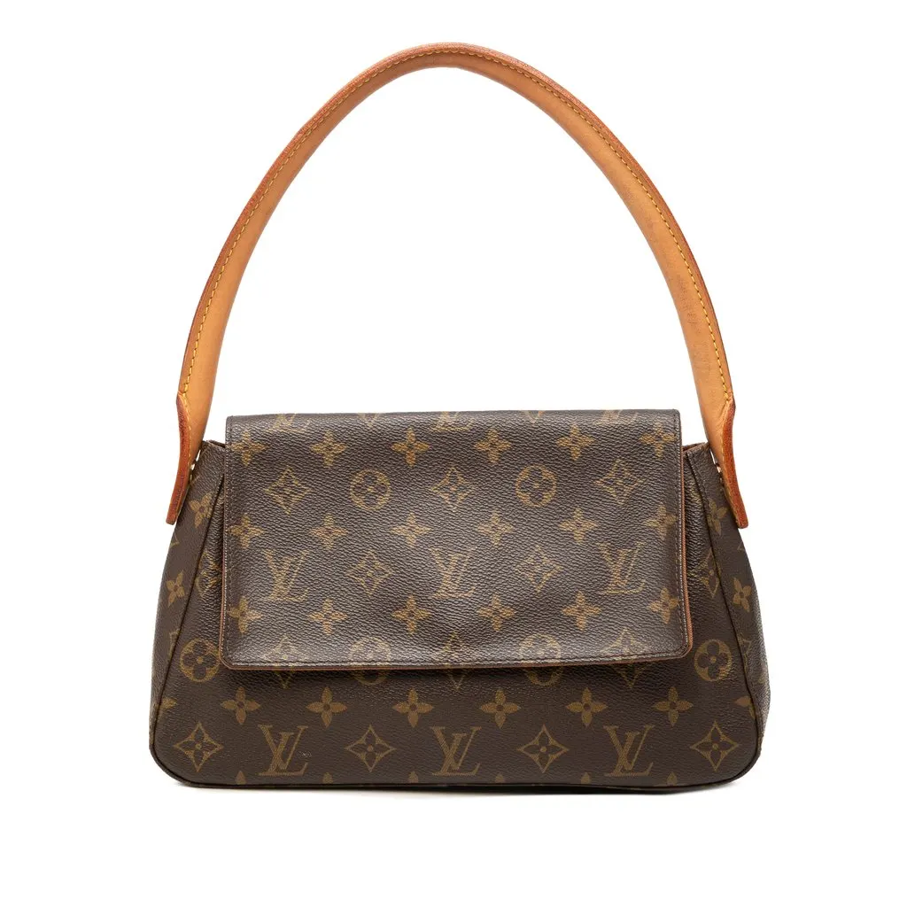Louis Vuitton Monogram Mini Looping Brown Canvas Very good - Front View