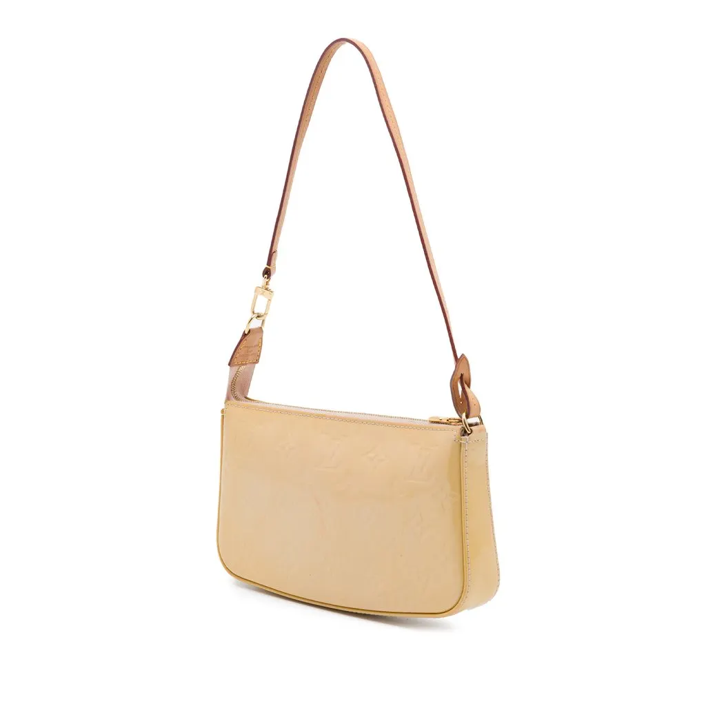 Louis Vuitton Monogram Vernis Pochette Accessoires Beige Leather Very good - Back View