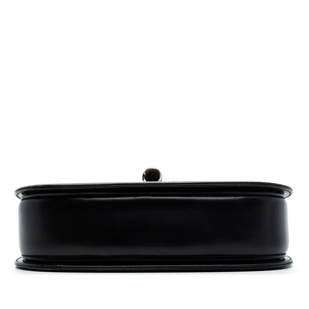 Gucci Small Calfskin Bamboo Top Handle Bag Black Leather Very good - Inside View