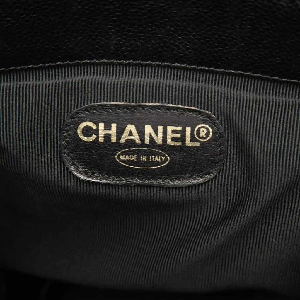 Chanel Caviar Triple CC Backpack Black Leather Very good - Box View