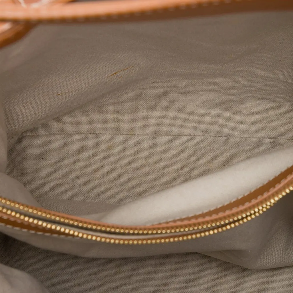 Burberry Haymarket Check Coated Canvas and Calfskin Bucket Bag Beige Canvas Good - Model View