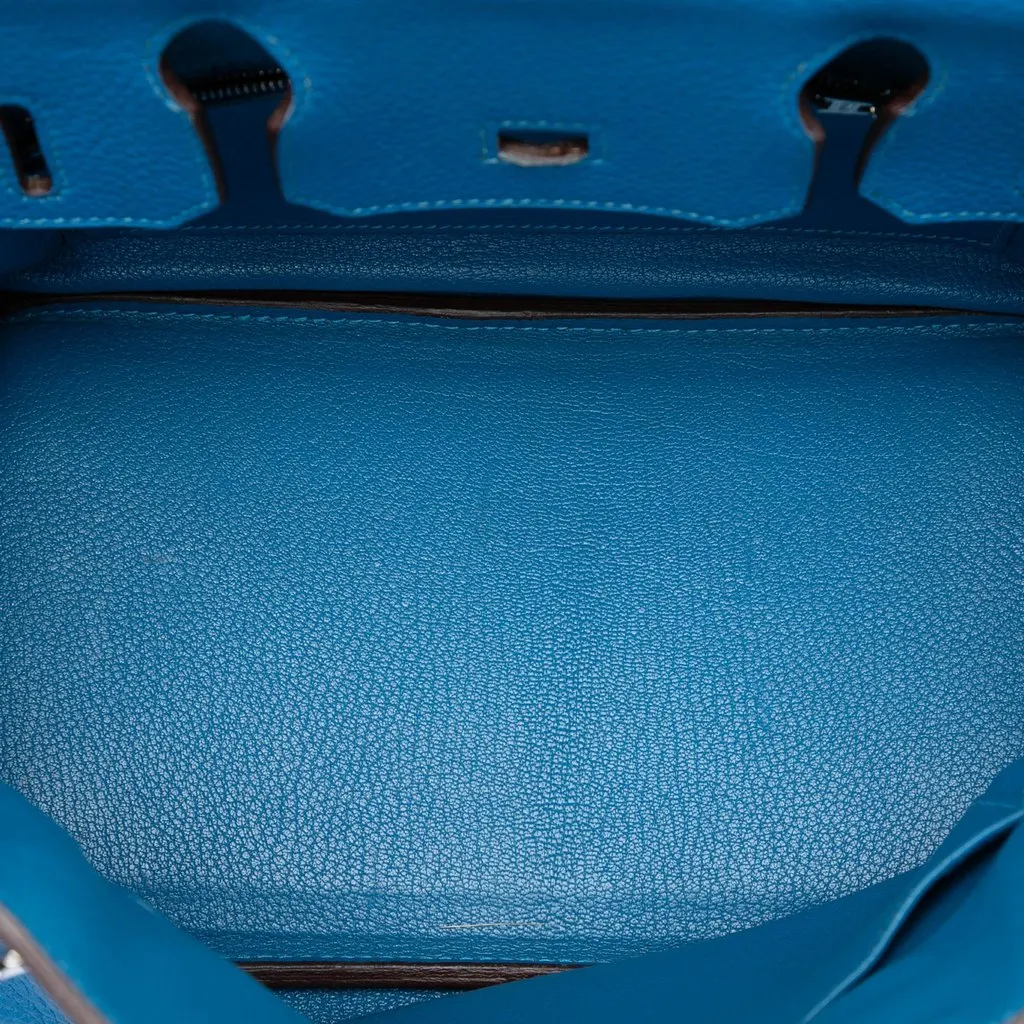 Hermès Togo Birkin Retourne 30 Blue Leather Very good - Model View
