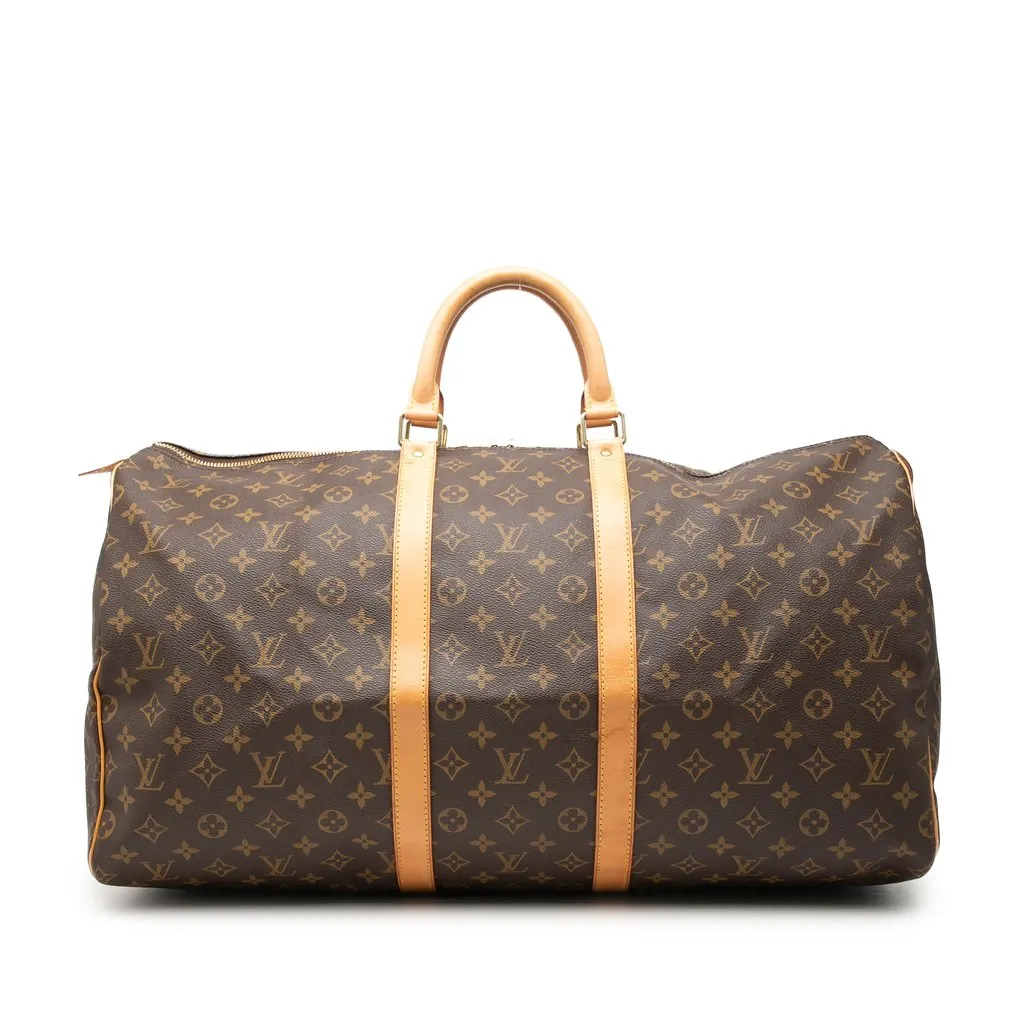 Louis Vuitton Monogram Keepall 55 Brown Very good - Front View