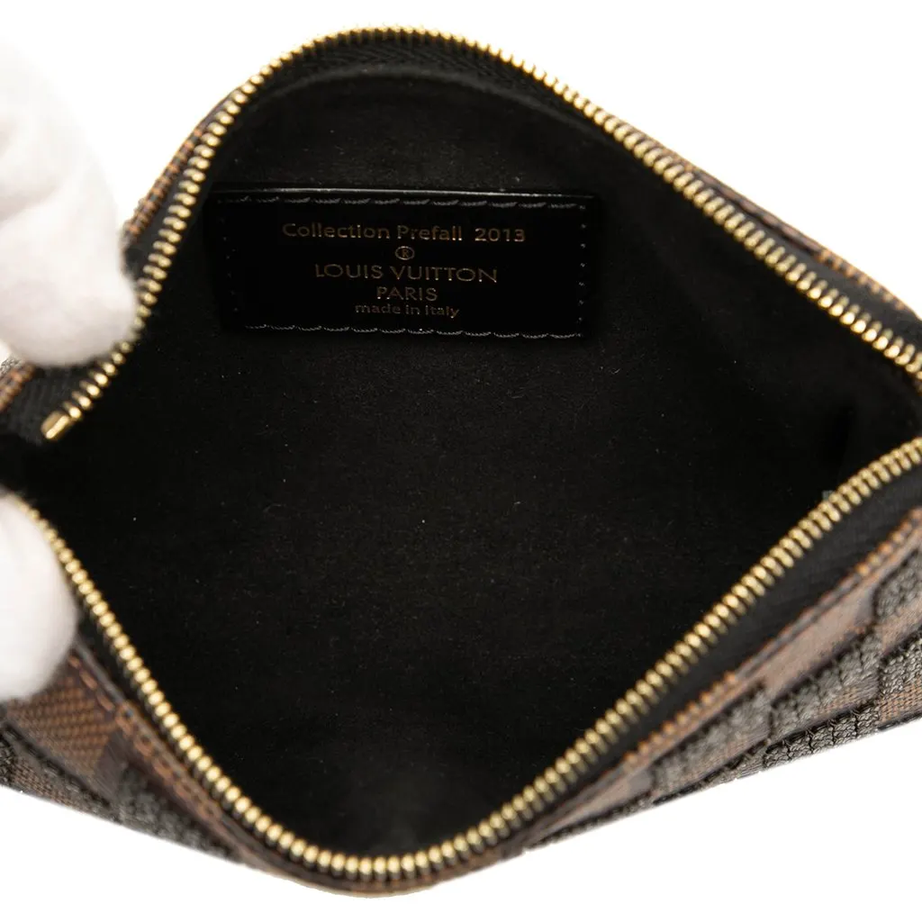 Louis Vuitton Damier Ebene Sequins Mini Pochette Accessoires Brown Very good - Model View