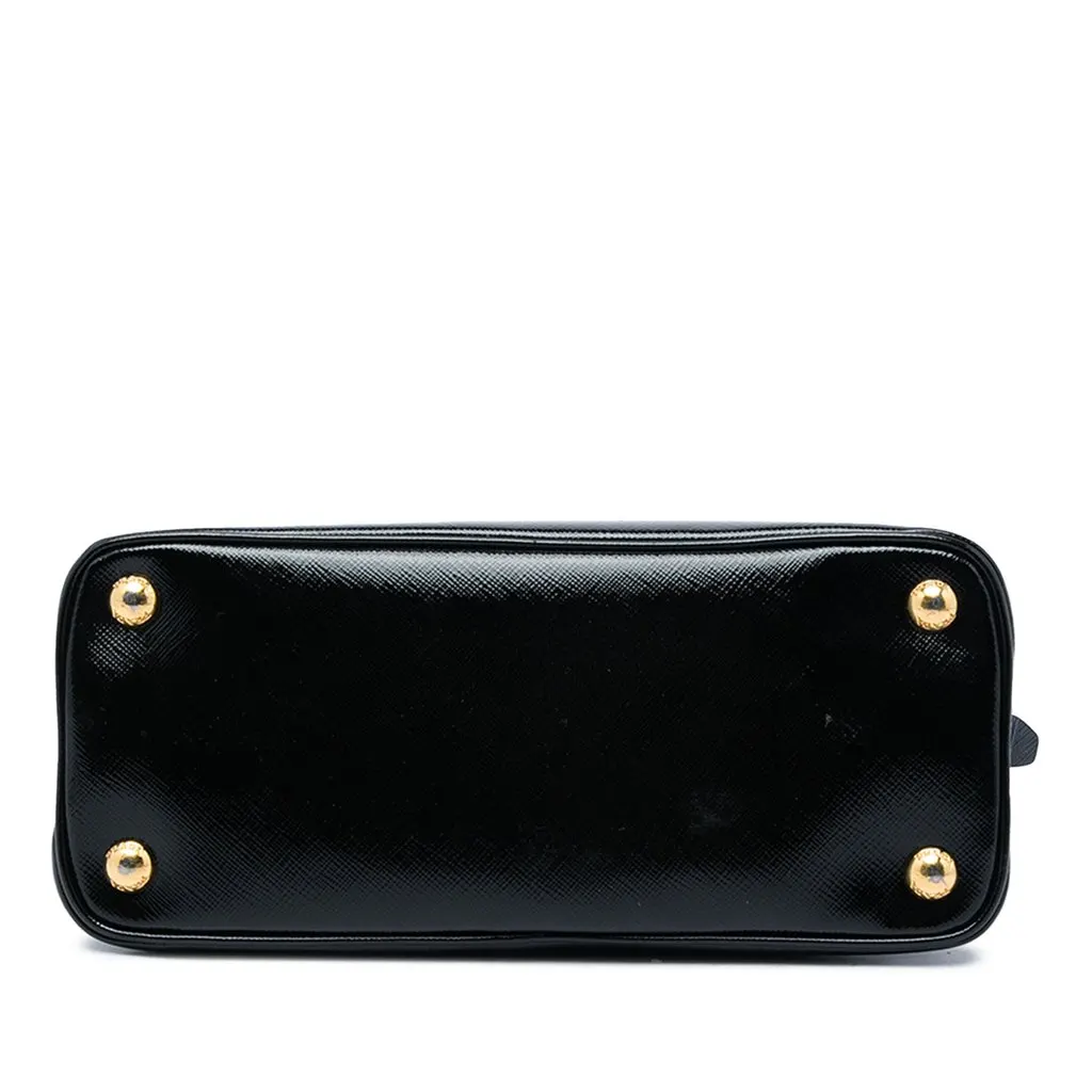 Prada Small Saffiano Vernice Promenade Satchel Black Leather Very good - Inside View