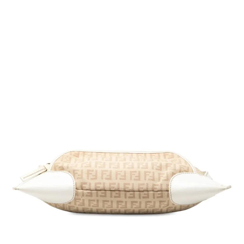 Fendi Zucchino Canvas Chef Pocket Shoulder Bag Beige Very good - Inside View